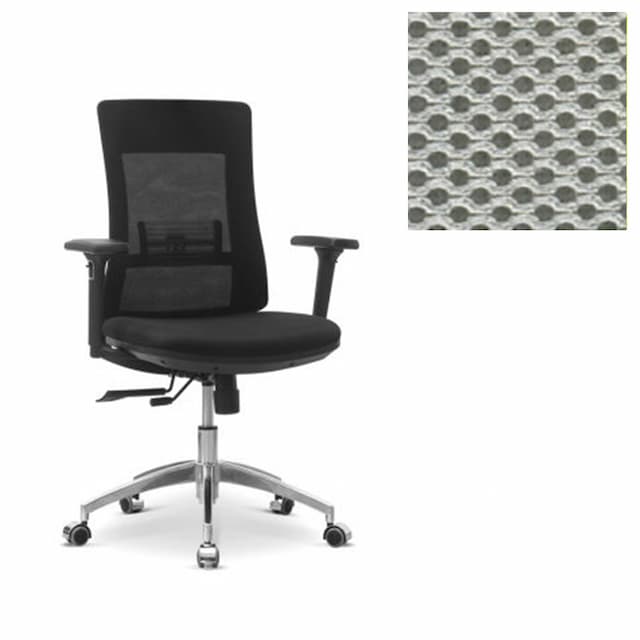 Кресло персонала Юнитекс Pulse A X/SL/3D ткань TW светло-серая