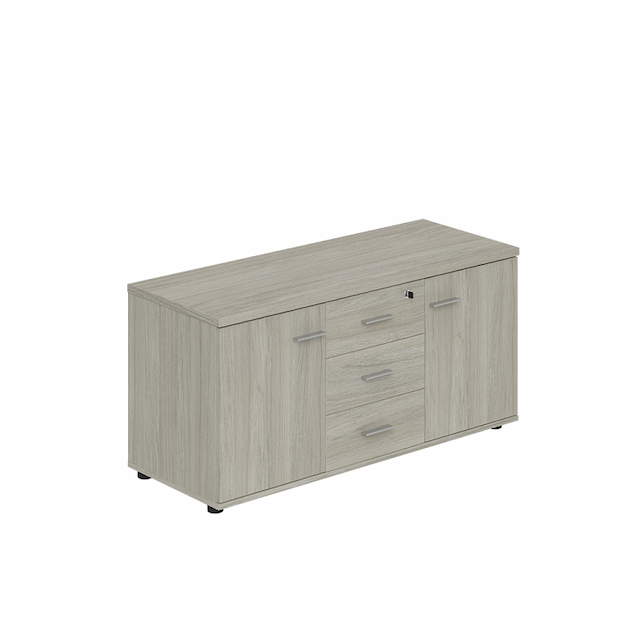 Тумба опорная с тремя ящиками и распашными фасадами Norden Винг WN.202.OL