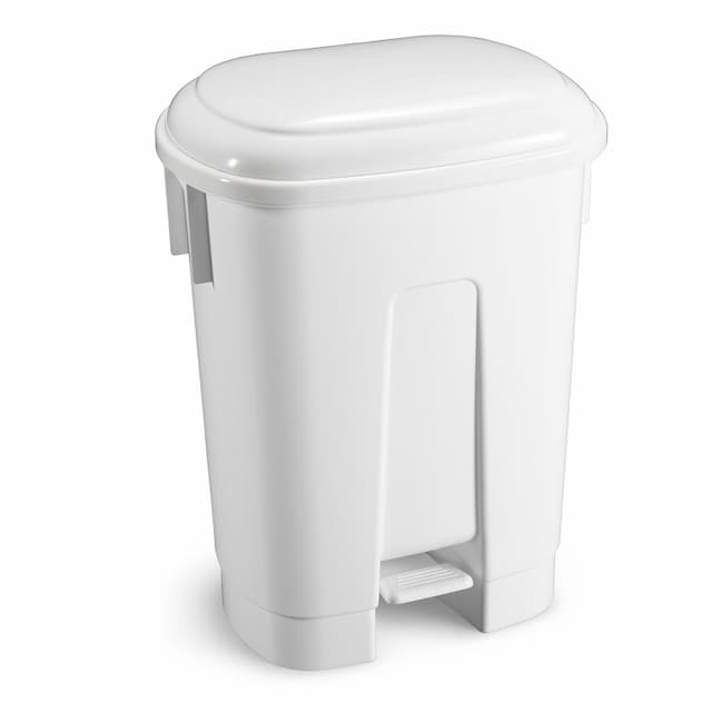 Ведро TTS мусорное Derby с педалью и держателем для мешка с белой крышкой, полипропилен, 60 л