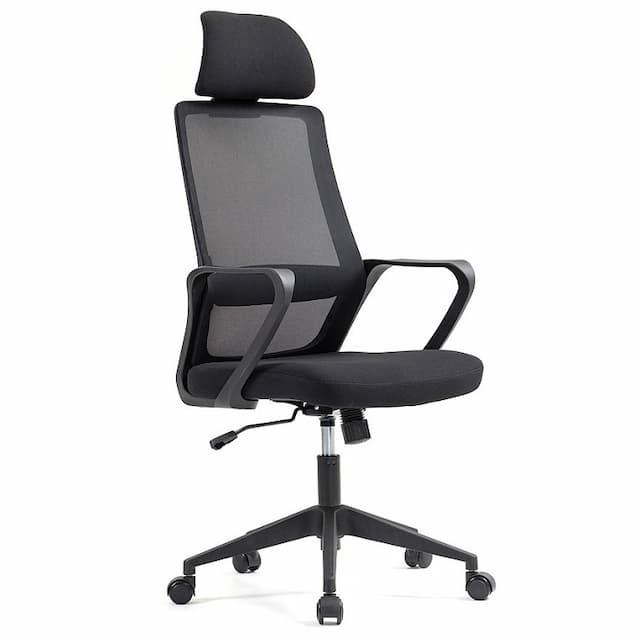 Кресло офисное Riva Chair Point (8325H) черный пластик/черный