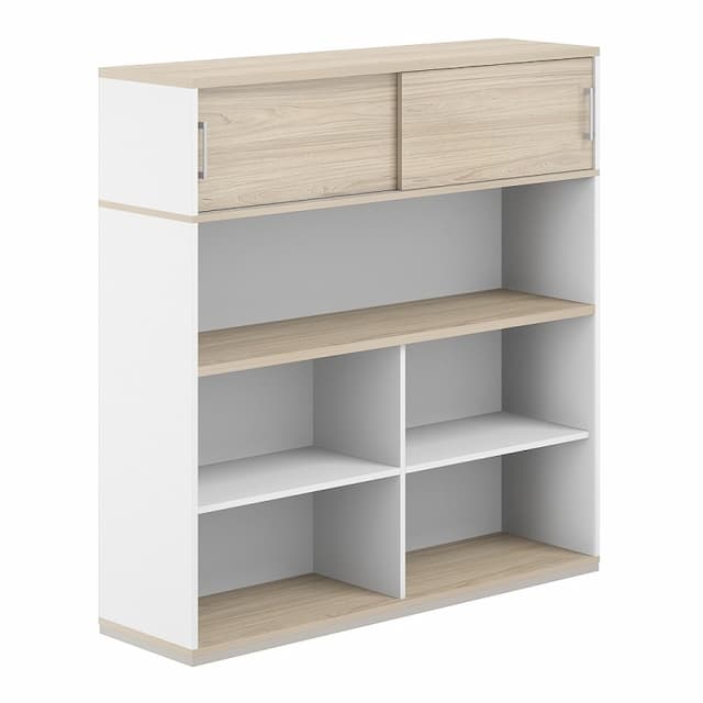 Стеллаж-комбо 1238 односторонний Norden Allegro AG.251.440.671.WH с антресолью и экраном ЛДСП